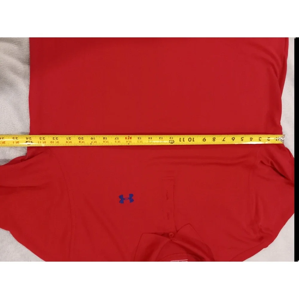 2 Under Armour Mens Heatgear Polo Golf Short Sleeve Shirts‎ XL Red